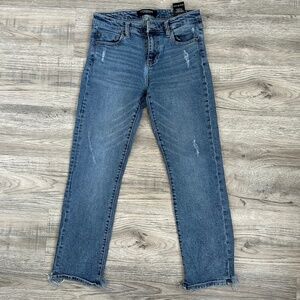 Liverpool Distressed Blue Jeans Girlfriend Style  Sz 6